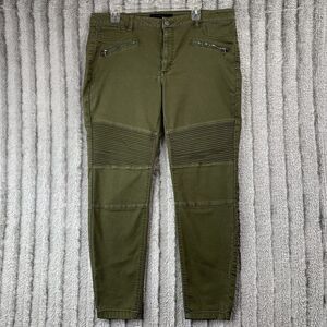 Tinsel Denim Couture Womens Skinny Pants Olive Green Size 33